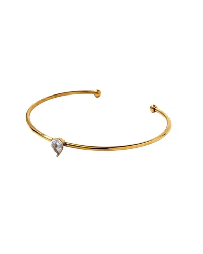 Jean Claude Stainless Steel Cz Bangle Bracelet In Gold