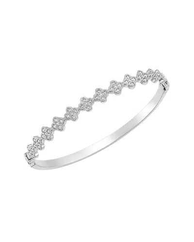 Jean Claude Stainless Steel Cz Bracelet In Metallic