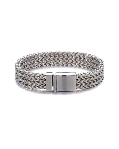 Jean Claude Stainless Steel Zigzag Bracelet In Metallic