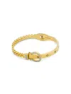 JEAN CLAUDE WOMEN'S GOLDTONE STAINLESS STEEL & CRYSTAL BELT BRACELET