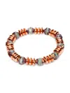 Jean Claude Women's Hematite & Bohemian Crystal Stretchable Bracelet In Neutral