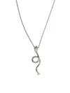 Jean Claude Women's Sterling Silver & Cubic Zirconia Lucky Snake Pendant Necklace In Silver