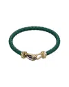 Jean Claude Year Of The Snake Collection Leather Cz Bracelet