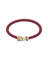 Jean Claude Year Of The Snake Collection Leather Cz Bracelet