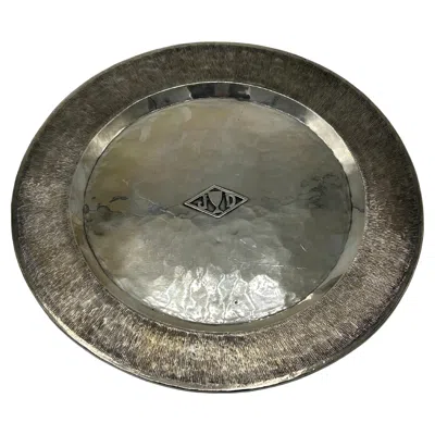 Pre-owned Jean Despres Decorative Silver Metal Plate By