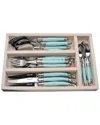 Jean Dubost 24pc Flatware Set In Multi