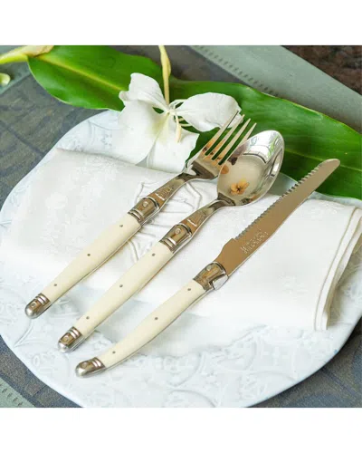 Jean Dubost 24pc Flatware Set In Black Tray