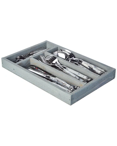 Jean Dubost 24pc Marble Flatware In Gray