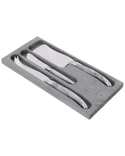Jean Dubost 3pc Cheese Set In Gray