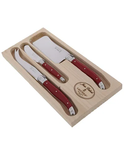 Jean Dubost 3pc Cheese Set With Cleaver In Neutral
