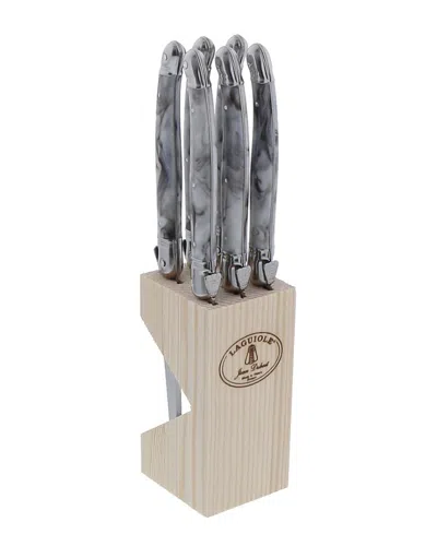 Jean Dubost 6 Knives In A Block In Gray