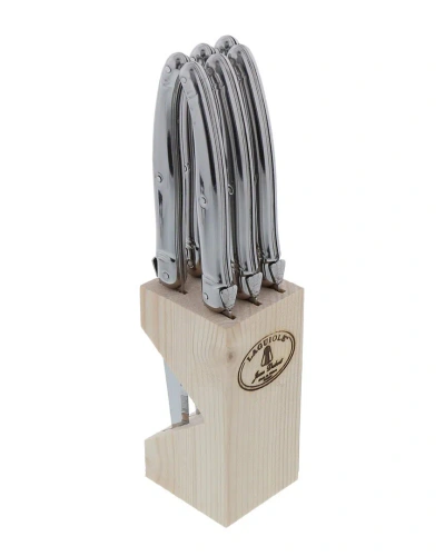 Jean Dubost 6pc Knife Block Set In Gray