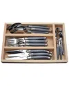 Jean Dubost Laguiole 24pc Flatware Set In Blue