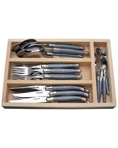 Jean Dubost Dnu  Laguiole 24pc Flatware Set