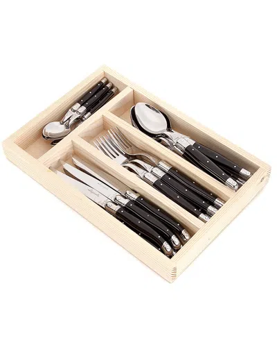 Jean Dubost Dnu  Laguiole 24pc Flatware Set