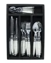 Jean Dubost Dnu Own  24pc Flatware Set In Black Tray
