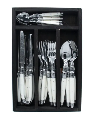 JEAN DUBOST DNU OWN JEAN DUBOST 24PC FLATWARE SET IN BLACK TRAY