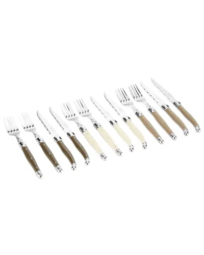 Jean Dubost Laguiole 12pc Flatware Set In Multi