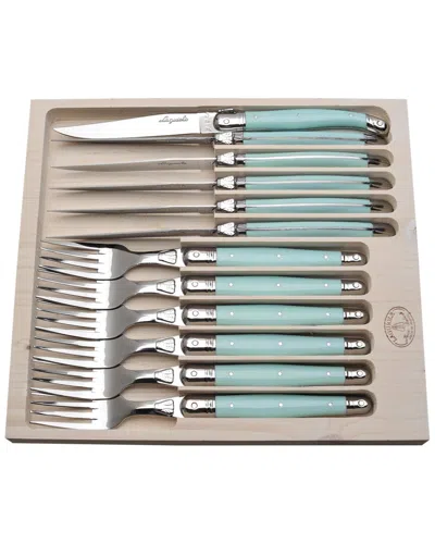 Jean Dubost Laguiole 12pc Flatware Set In Blue