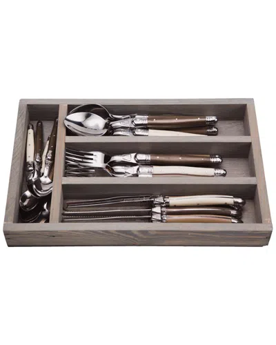 Jean Dubost Laguiole 24pc Flatware Set In Multi