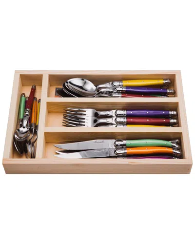 Jean Dubost Laguiole 24pc Flatware Set In Multi
