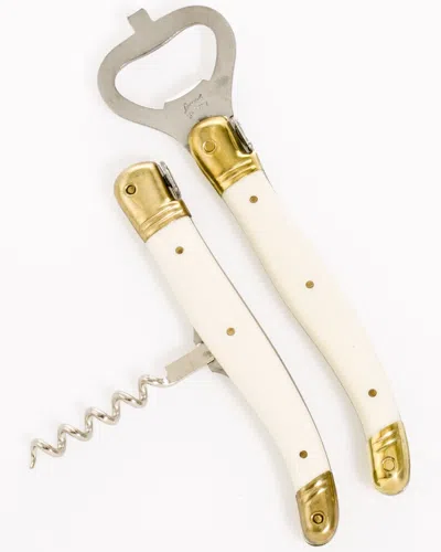Jean Dubost Laguiole 2pc Corkscrew & Opener Set In Gold