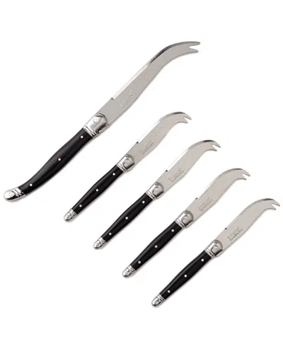 Jean Dubost Laguiole 5pc Cheese Set In Black