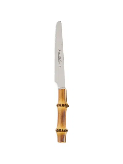 Jean Dubost Laguiole Bamboo Dessert Knife In Silver