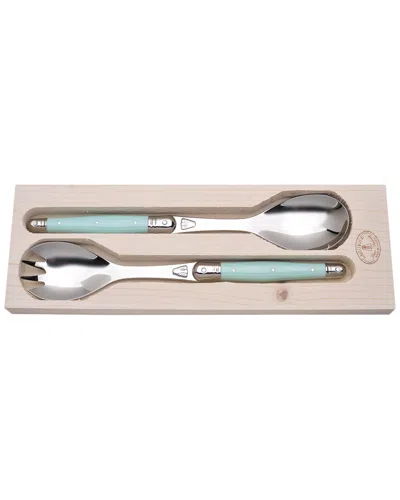 Jean Dubost Laguiole Blue 2pc Salad Server Set