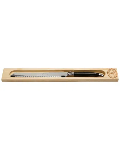 Jean Dubost Laguiole Bread Knife In Box In Black