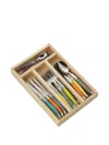Jean Dubost Laguiole Colour-block Cutlery (set Of 24) In Silver