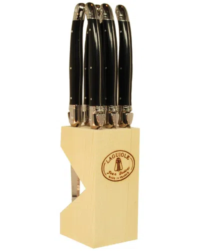 Jean Dubost Laguiole Set Of 6 Steak Knives In Block