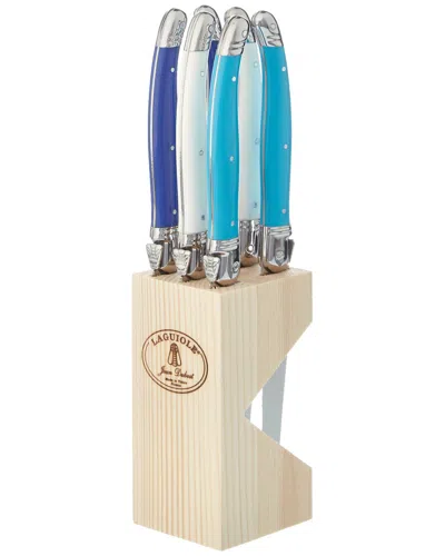 Jean Dubost Laguiole Set Of 6 Steak Knives In Block In Multi