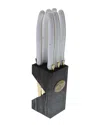 Jean Dubost Laguiole Set Of 6 Steak Knives In Block
