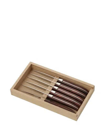 JEAN DUBOST LAGUIOLE STAND UP KNIFES (SET OF SIX)