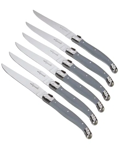 Jean Dubost Set Of 6 Assorted Knives In Gray