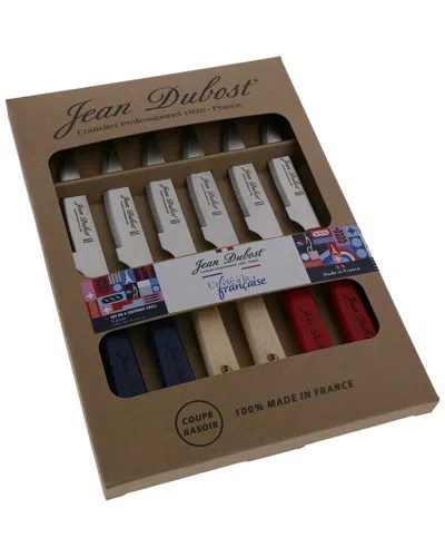 Jean Dubost Set Of 6 Grill Beechwood Knives