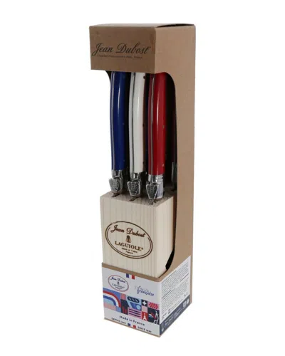 Jean Dubost Set Of 6 Knives In Block