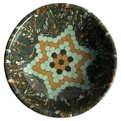 Pre-owned Jean Gerbino Mosaic Ceramic Bowl, Vallauris, France, 1950s, 9.5 Cm In Black