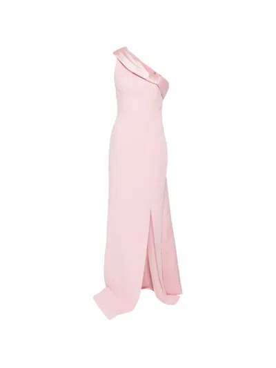 Jean Louis Sabaji Bow-detail Crepe Gown In Pink
