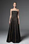 Shop Jean Louis Sabaji Corseted Satin Radzimir Gown
