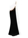 Jean Louis Sabaji Embellished One-shoulder Dress In Black