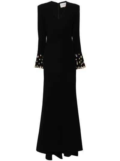 Jean Louis Sabaji Embroidered Bell-sleeves Dress In Multi