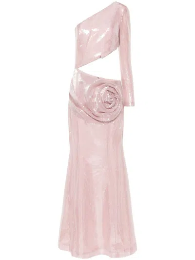 Jean Louis Sabaji Florales Kleid Mit Pailletten In Rosa