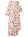 Jean Louis Sabaji Floral-embroidered Abaya In Pink