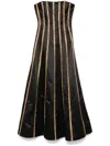 Jean Louis Sabaji Strapless A-line Maxi Dress In Black