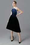Jean Louis Sabaji Crystal-embellished Midi Dress In Black
