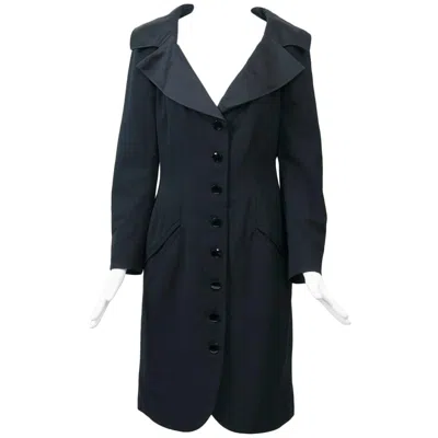 Pre-owned Jean Louis Scherrer Black Coatdress