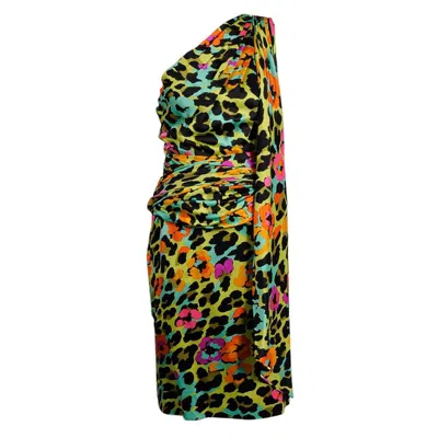 Pre-owned Jean Louis Scherrer Jean-louis Scherrer Belted One-shoulder Cocktail Dress In Black
