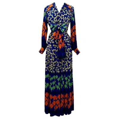 Pre-owned Jean Louis Scherrer Jean-louis Scherrer Three-piece Set With Floral Pattern In Black